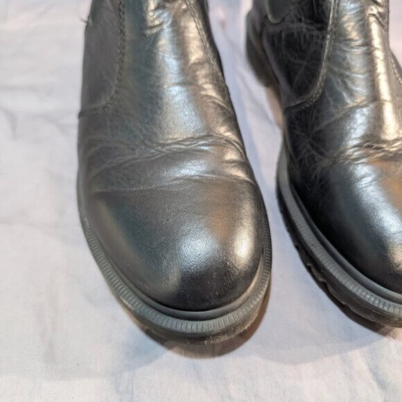 Dr Martens Black Leather 2976 Chelsea Slip On Boots Women Size 8 - Picture 3 of 8